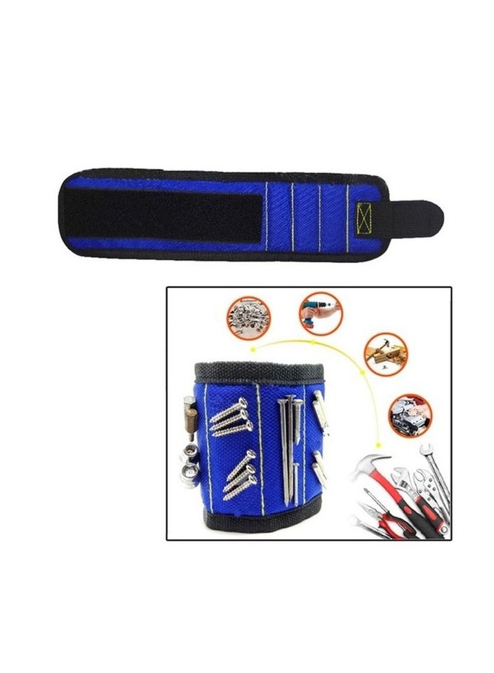 1-Piece Magnetic Wristband Portable Tool Bag,Magnet Electrician Wrist Tool Belt,Screws Nails Drill Bits Bracelet for Repair Tool  - Image 5