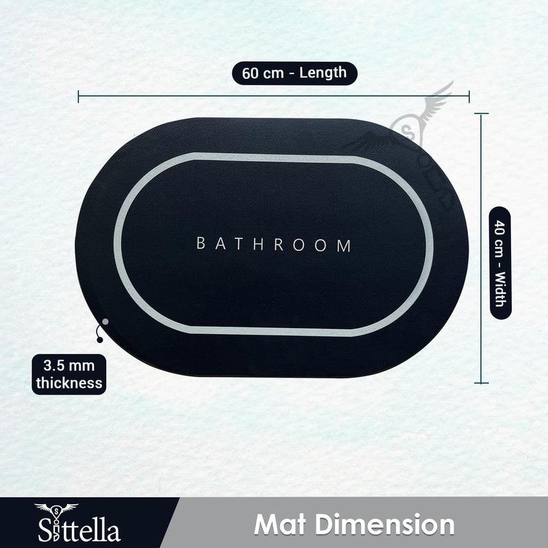 SITTELLA® Bathroom Doormat | Non-Slip Floor Mat for Home and Kitchen | Non-Slip Water Soaking Mat | Super Water Absorbent Rubber Doormat (Dark Blue, 2 Pack) - Image 2
