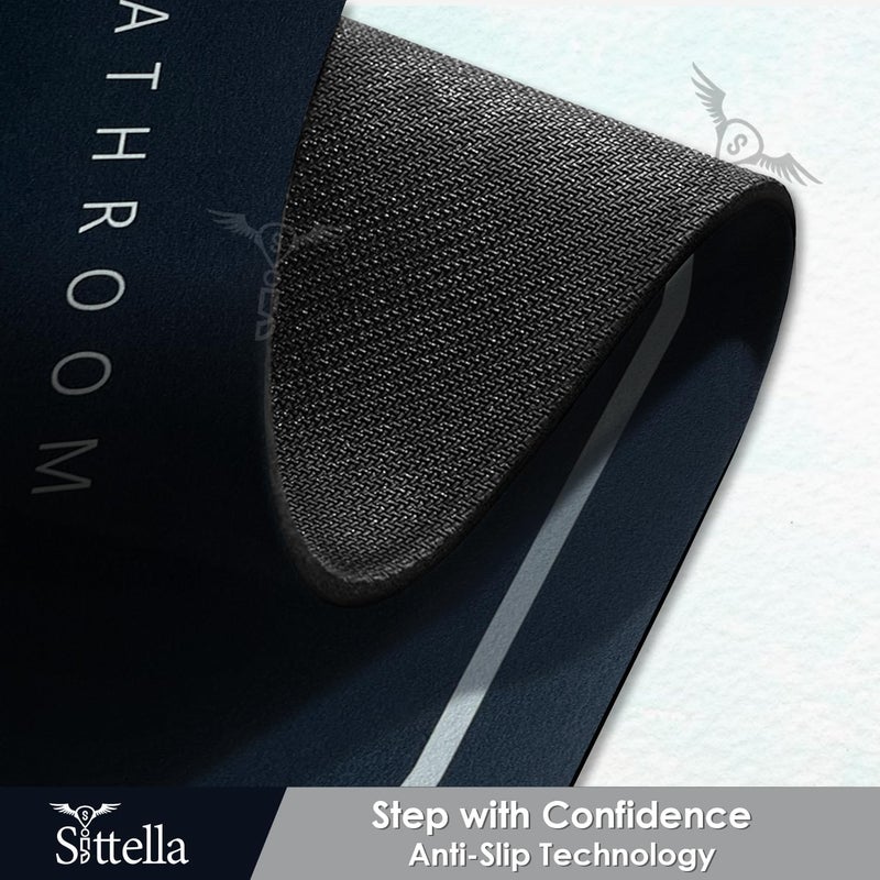 SITTELLA® Bathroom Doormat | Non-Slip Floor Mat for Home and Kitchen | Non-Slip Water Soaking Mat | Super Water Absorbent Rubber Doormat (Dark Blue, 2 Pack) - Image 5