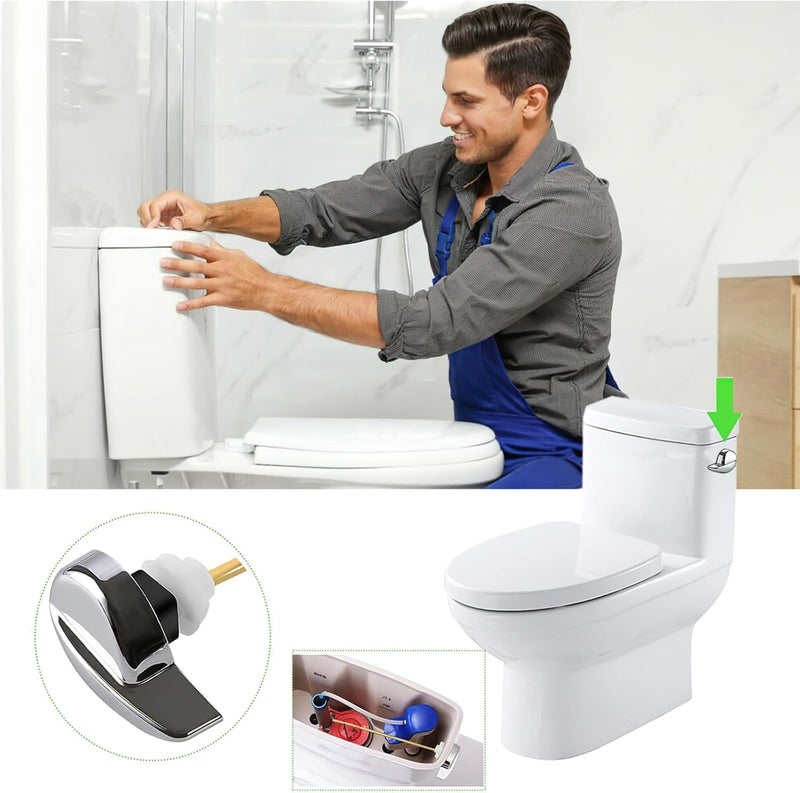 PDFans Side Mount Toilet Tank Flush Lever Handle for Toilets - Image 4