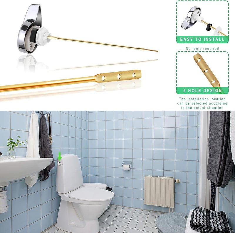 PDFans Side Mount Toilet Tank Flush Lever Handle for Toilets - Image 2