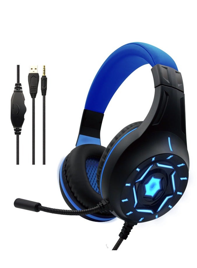 Komc Gaming Wired Headset Surround Stereo Sound Over Ear Headphones With Mic LED Light For Xbox One S/Xbox one/PS4/Tablet/Laptop/Cell Phone - Image 1