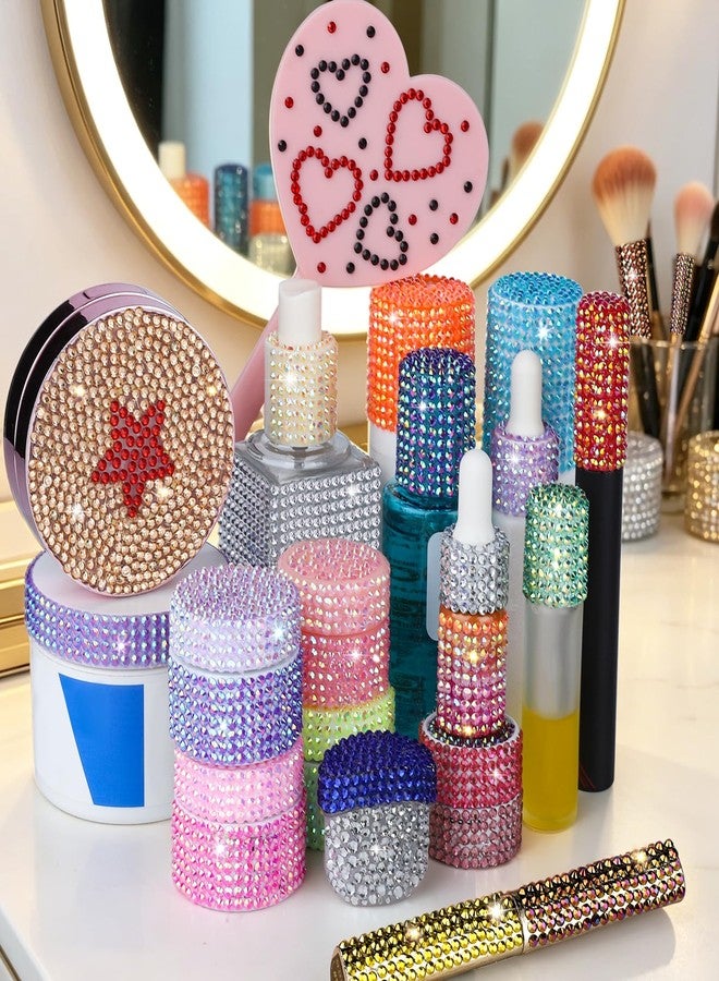 YGDZ 64 Grids Bedazzling Kit, 40000Pcs Jelly Resin Rhinestones for Diamond Art, Silver Flatback Gems, Bedazzled Kits with B7000 Jewelry Glue, Bedazzling Tool, Nail Charms, for Nail Art, Crafts, DIY - Image 3