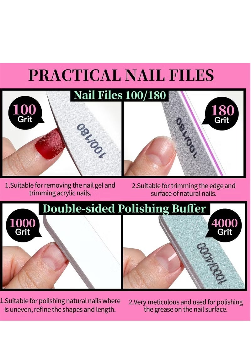 12 Pack Pedicure Kit Hand Foot Manicure Care Set,Include Nail Files 100/180, Nail Buffer Block, Cuticle Nippers, Cuticle Pusher, Cuticle Trimmer, Nail Lifter for Ingrown Toenails, Nail Tools, Nail Kit, Pedicure - Image 2