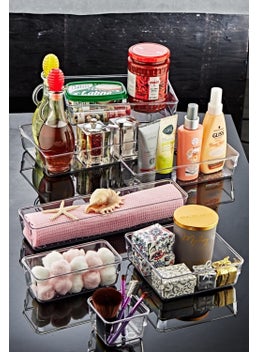 Boz House 7 Piece Kitchen & Make-up Drawer Punto Drawer Modular Organizer Organizer Transparent  - Image 1