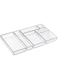 Boz House 7 Piece Kitchen & Make-up Drawer Punto Drawer Modular Organizer Organizer Transparent  - Image 4