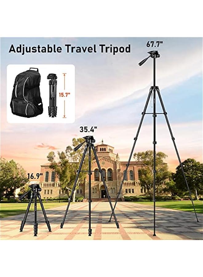 Arabest Tablet and Phone Camera Tripod Stand with Remote and Travel Bag, Adjustable Tripod for iPad iPhone DSLR Projector, Compatible with Cell Phones, 2-in-1 Mount, Portable and Lightweight  - Image 5