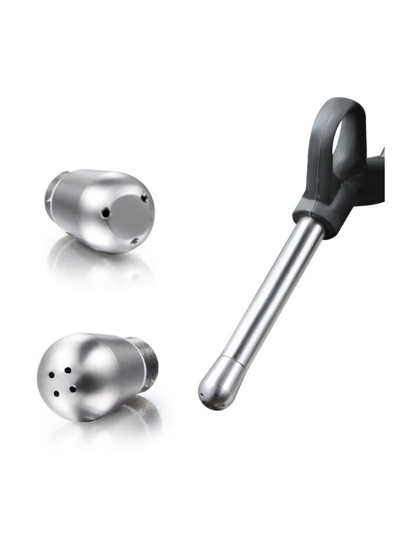 SYOSI Coffee Maker Steam N3&4 Hole Nozzle, 304 Stainless Steel Steam Wand Milk Foam Spout with Multiple Holes Steam Wand Tip for Breville 8 Series Espresso Machine Steam Wand Tip Part Replacement - Image 1