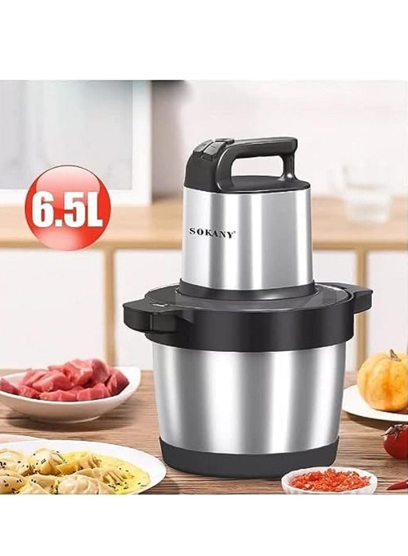 مفرمة/مطحنة SK-YM-7033 Wonder بقوة 1500 واط - 6.5 لتر - 3 سرعات - هيكل من الفولاذ المقاوم للصدأ