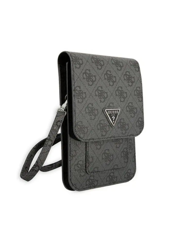 GUESS 4G Wallet with Cord & Triangle Logo, High-Quality ECO PU Leather, Enough Space for Cards, Cash, and Small Items - Black - Image 4