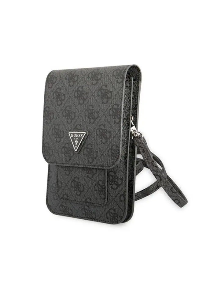 GUESS 4G Wallet with Cord & Triangle Logo, High-Quality ECO PU Leather, Enough Space for Cards, Cash, and Small Items - Black - Image 3