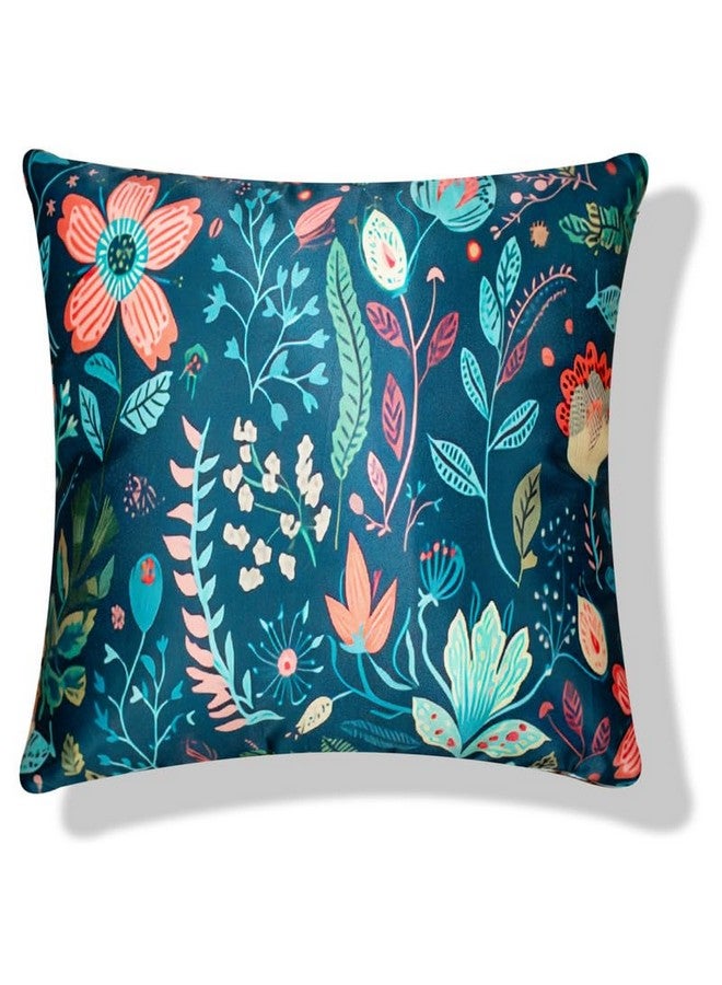Vendola Vendola Decorative Satin 250TC Sofa Cushion Pillow Covers, Multicolor, Set of 5 Floral Cushion Covers(Foliso,16x16 Inches) - Image 3