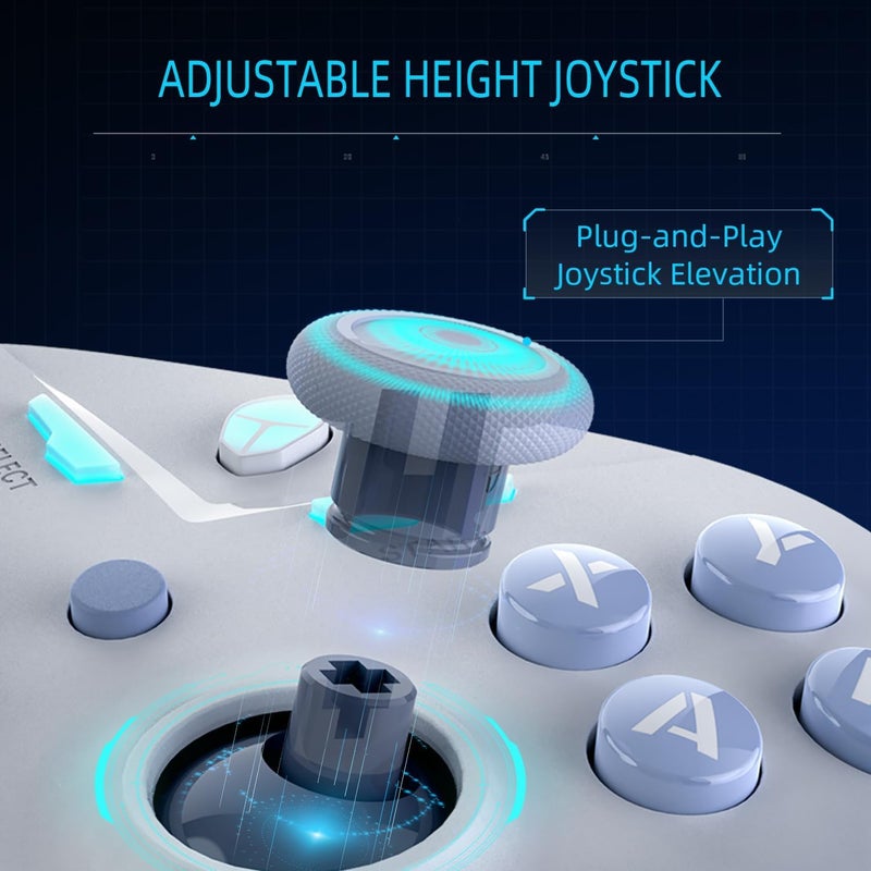 ThundeRobot G30S Wireless PC Game Controller with Hall Effect Triggers, Adjustable Joystick, Tri-mode Connectivity for PC, Switch, IOS, Android - Image 5