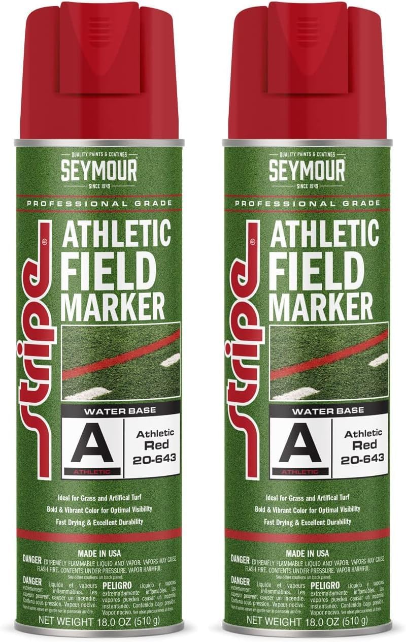 SEYMOUR 20-643 Stripe Athletic Field Marker, Red 18 oz (Pack of 2) - Image 1