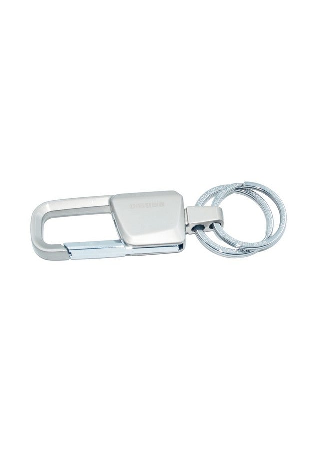OMUDA Heavy Duty Grey Stainless Steel Metal Double Ring Hook Holder Keychain, Keychain Men and Women - Image 4