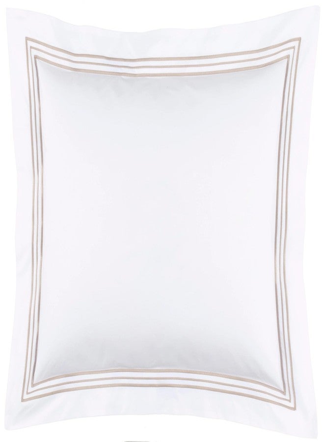 Pine Cone Hill Trio Pearl Grey Duvet Sham, Euro Size, Grey Stripe Pattern - Image 2