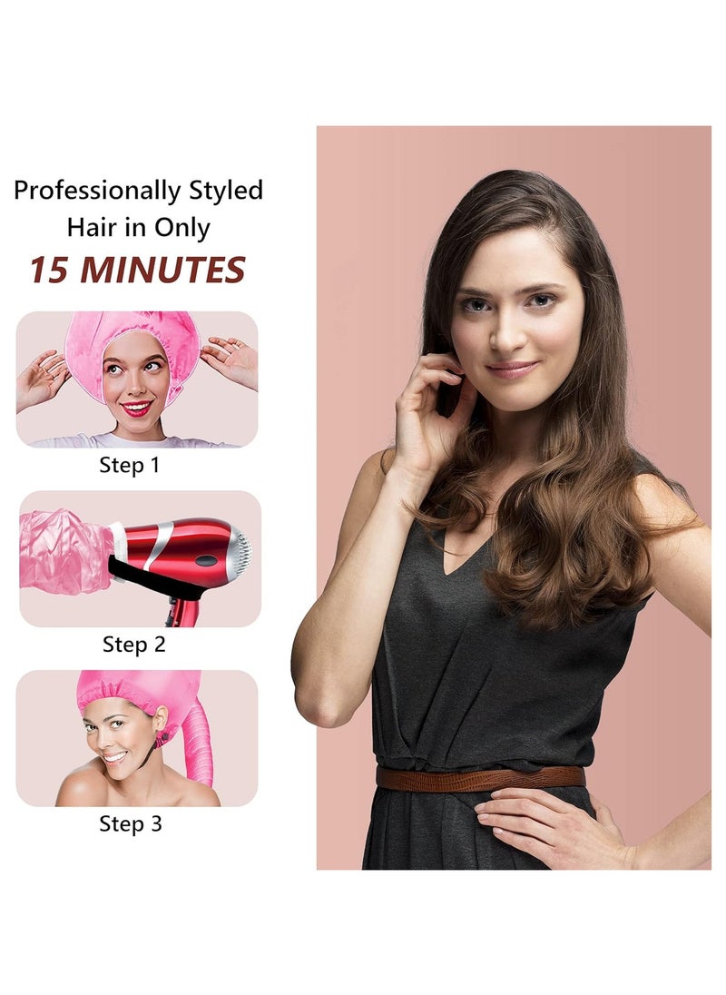 Kimaya Hair Dryer Bonnet - Upgraded Bonnet Hair Dryer with Longer Extended Hose More Easy to Enjoy Styling,Portable Hair Dryer Bonnet Attachment for Hair Styling, Hair Color, Hair Condition and More Pink  - Image 5