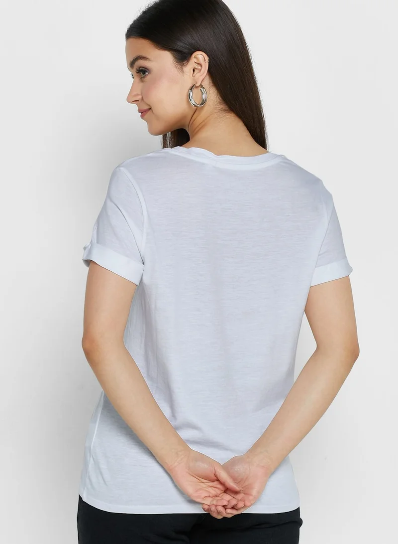GUESS Crew Neck Logo T-Shirt