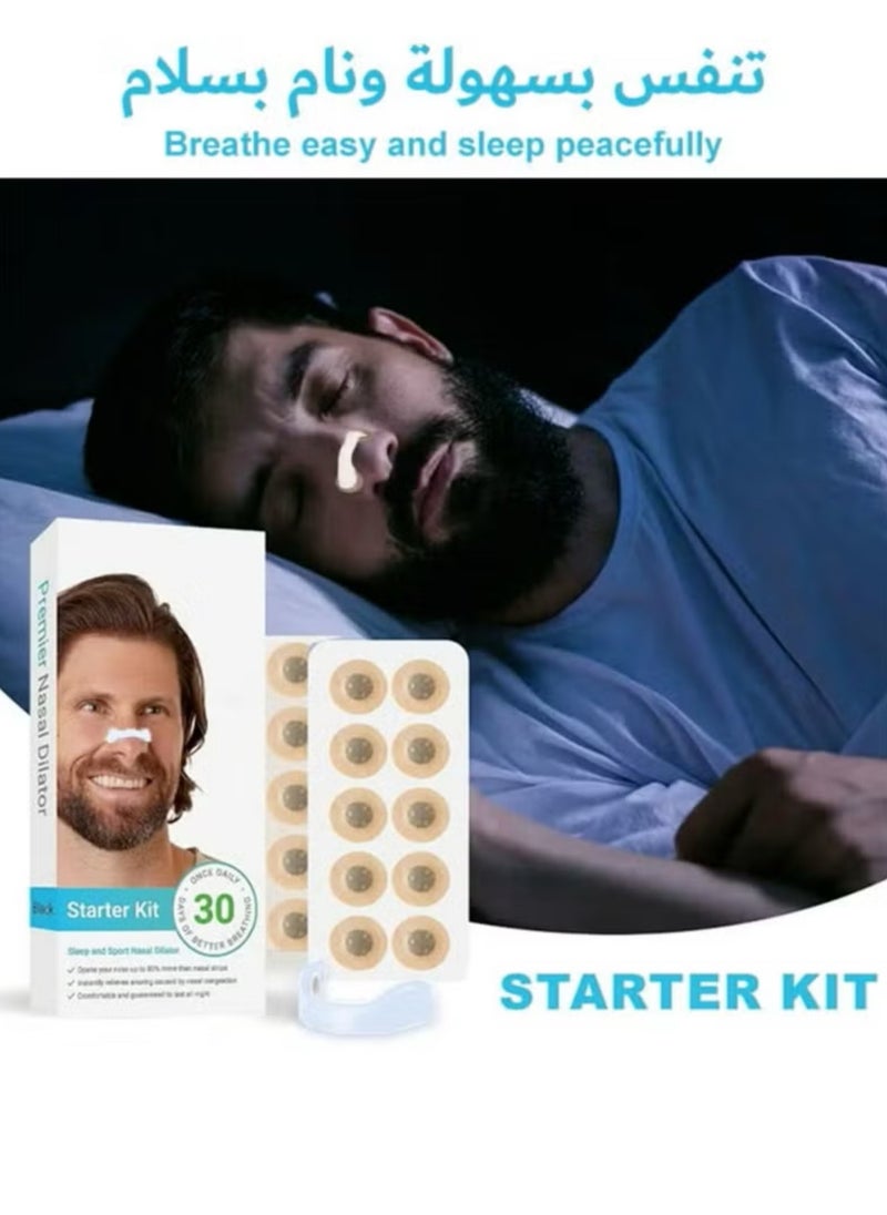 Gemini Snoring Strips Nasal Dilator 30 Pairs Breathing Nasal Dilator | 80% More Airway Opening Than Traditional Strips Anti Snoring Nasal Strips, Safe & Effective Nasal Patch, Better Breathing, Breathing Nasal Strips, Anti Snoring Equipment for Unisex for Home Use  - Image 2