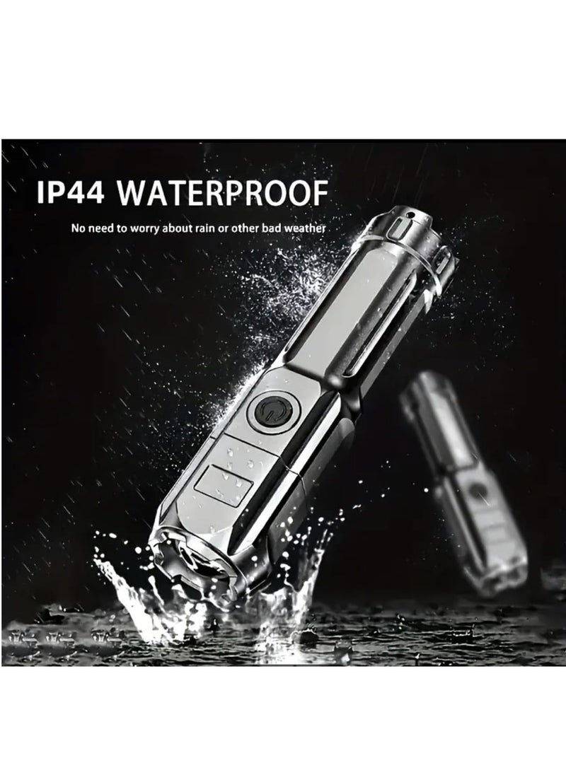 Generic - Versatile Outdoor Companion, USB Rechargeable Waterproof Torch LED Zoom Flashlight with Long Distance Illumination and 3 Modes, Perfect for Camping and Outdoor Adventures - Image 1