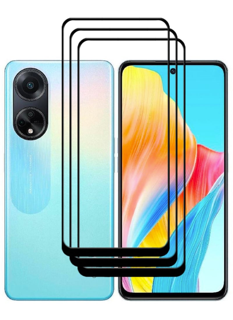ACLIX 3 Pieces Antistatic ESD Dustproof Premium Quality High Definition Tempered Glass Screen Protector Designed For Oppo A98 - Image 1