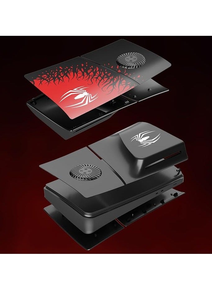غطاء لوحة وحدة التحكم للوجه من بلاي ستيشن، غطاء حماية لجهاز PS5 Slim (إصدار القرص) - سبايدر - Image 3