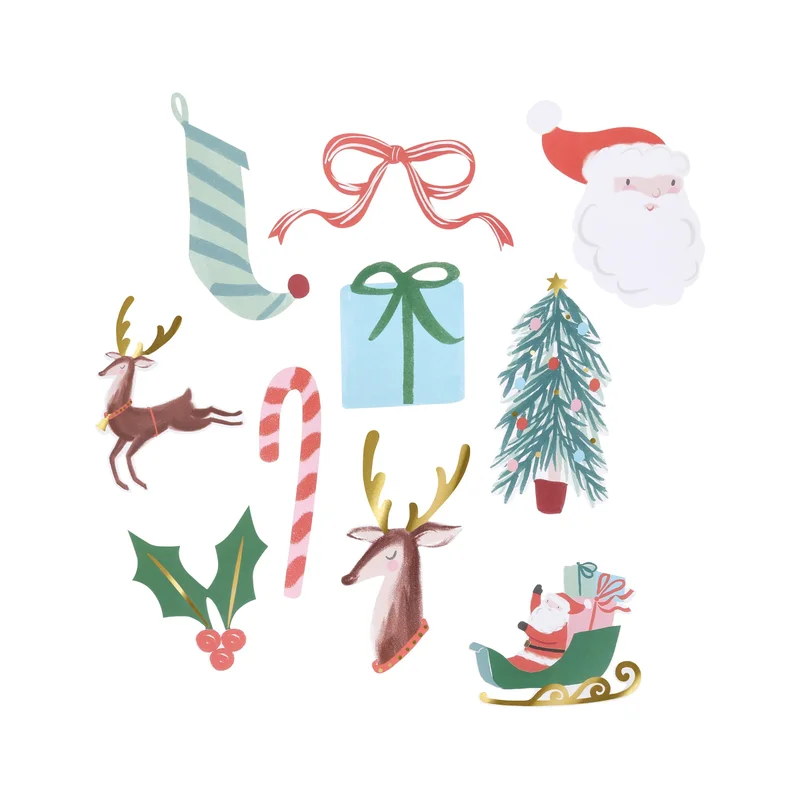 Meri Meri  Christmas Shaped Stickers  | Best Price UAE