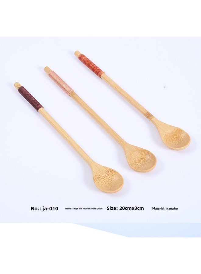 Gift Box Special Bamboo Spoon Kidsren's Small Bamboo Spoon Coffee Stirring Spoon Bamboo Spoon Spoon Can Be Printed-Specifications:JA-010  - Image 1