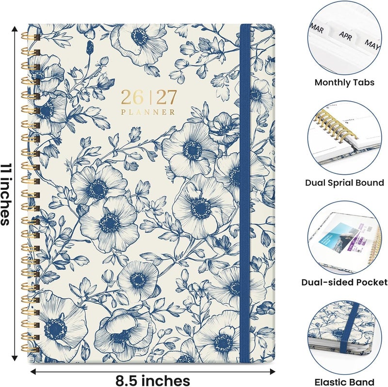 ZOTIA Planner 2026-2027, Monthly and Weekly Academic Planner July 2026 - June 2027, Hardcover Student Teacher Planning Agenda Calendar Book with Tabs, Perfect for Office School Supplies, A4 (8.5" x 11 - Image 4