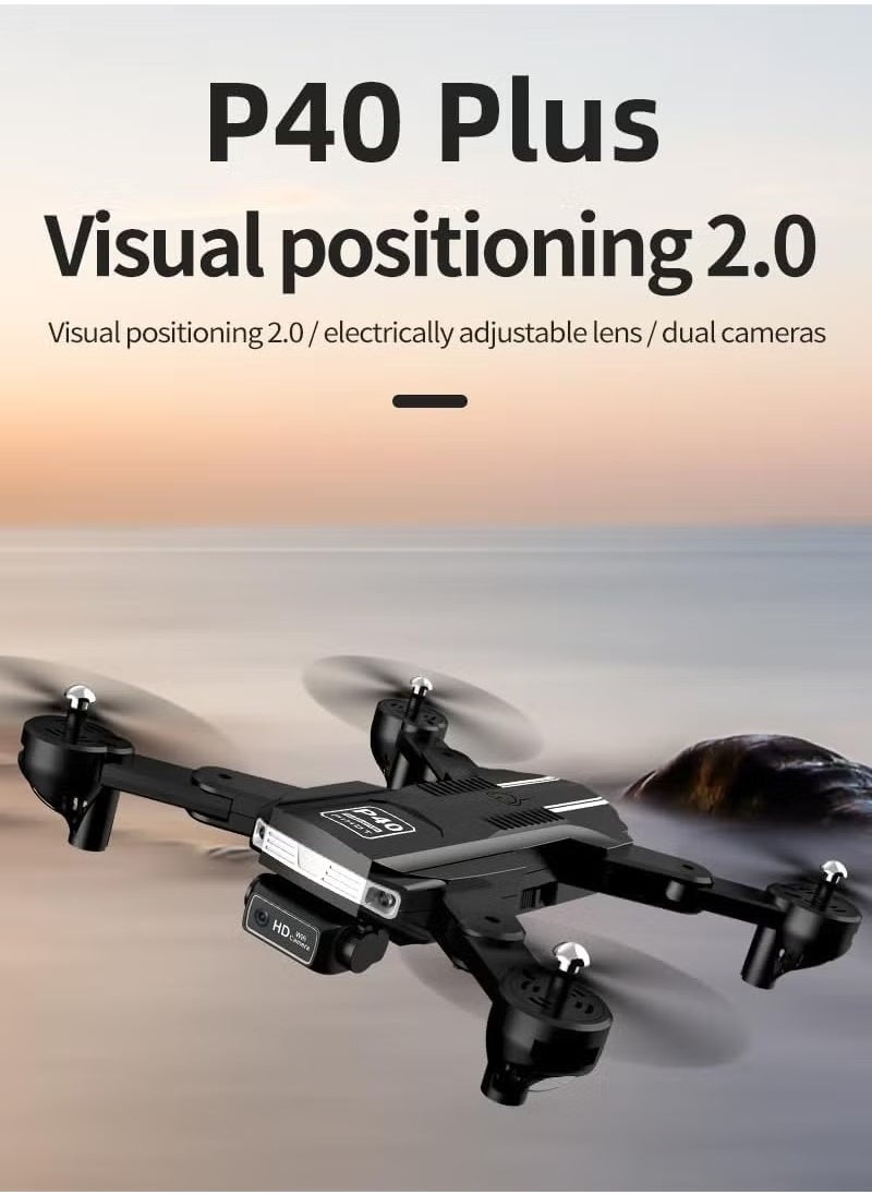 Generic - P40 Drone with Dual Camera & Remote Adjustment – Visual Positioning, Portable Suitcase, 4K HD Camera Mode, Long Battery Life, Foldable Drone for Aerial Photography and Adventure - Image 1