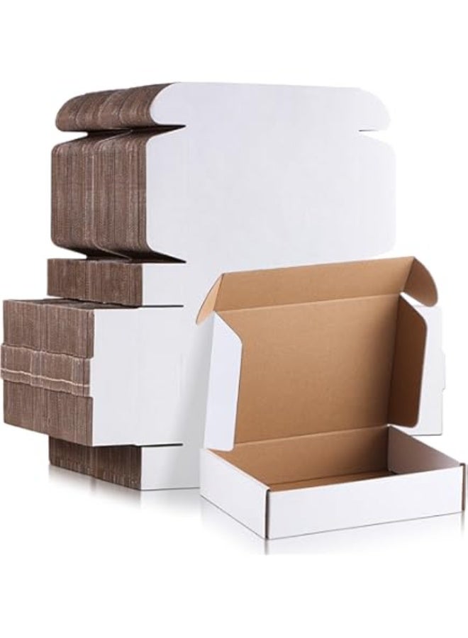 صناديق شحن كرتون مموج مقاس 37×28.8×9.7 سم عبوة 20 قطعة، علب تغليف كرتونية للأعمال الصغيرة، صناديق قابلة للطي بدون لاصق، للتجارة الإلكترونية والهدايا والتخزين(أبيض) - Image 2