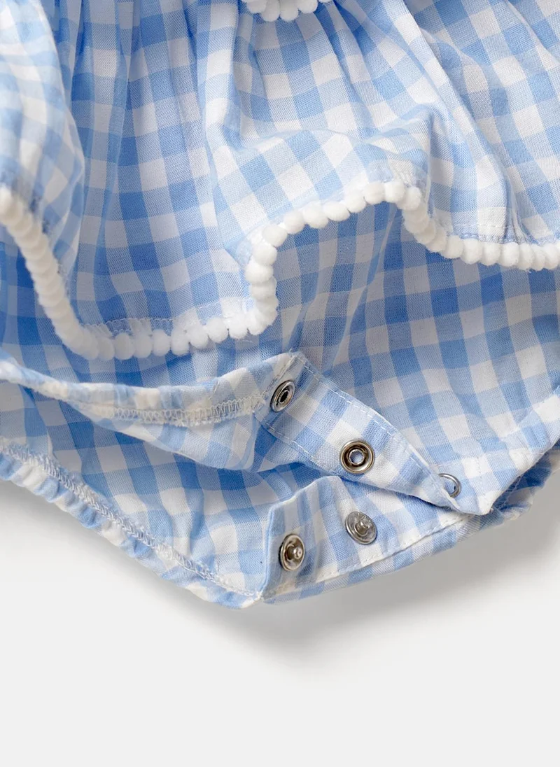 Nautinati  Nautinati 100% Premium Cotton Checked Romper for Girls for Women | Best Price UAE