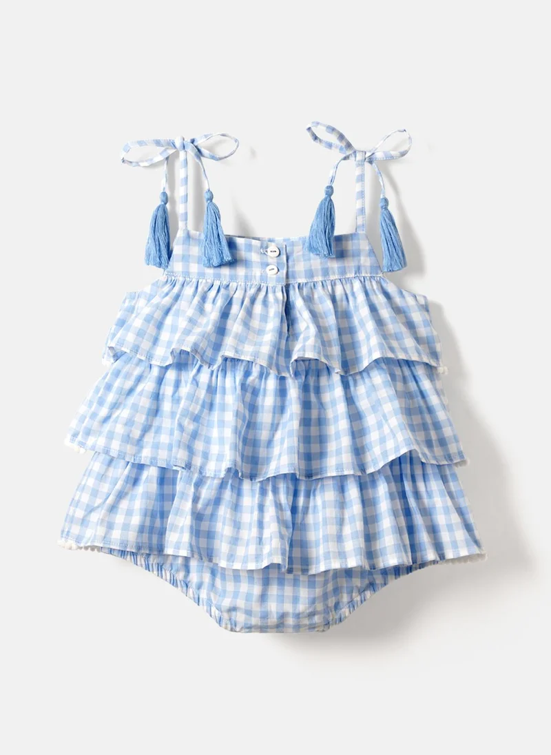 Nautinati  Nautinati 100% Premium Cotton Checked Romper for Girls for Women | Best Price UAE