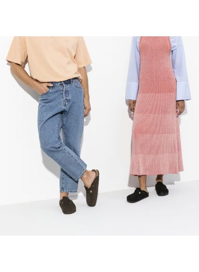 Boston Soft Footbed Suede Leather - Black