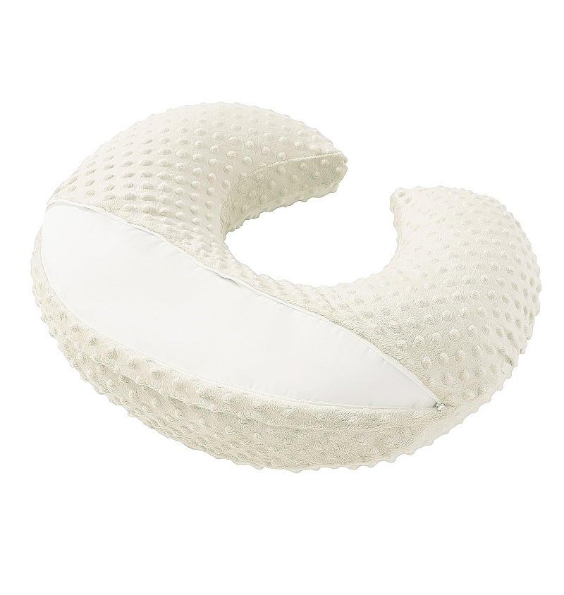 DONOMILO Nursing Pillow and Positioner Breastfeeding and Bottle Feeding, Propping Baby, Tummy Time, Sitting Support, with Removable Dots Cover, for Baby Boy Baby Girlï¼ˆPristineï¼‰ - Image 2