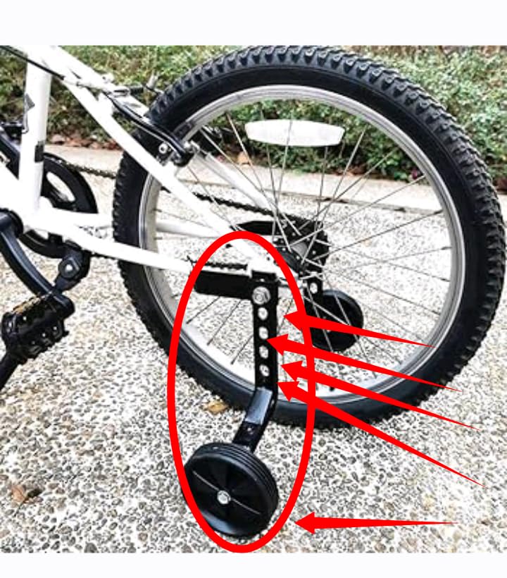 Neemo عجلات تدريب مع حوامل دعم، مثبتات عجلات برتقالية، تناسب عالمي لدراجات الأطفال من 12 إلى 20 بوصة - Image 2