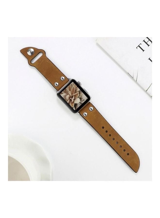 نيبمينينت سوار بديل لساعة أبل ووتش سيريز 7 مقاس 45 مم/ 6 SE و5 و4 44 مم/3 و2 و1 42 مم بني - Image 3