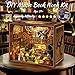 VORATHIS Book Nook Kit 3D Wooden Puzzle with Interactive LED Lights DIY Miniature Decor for Adults Teens Enchanting Storytelling Bookshelf InsertMaestros Study - Image 4