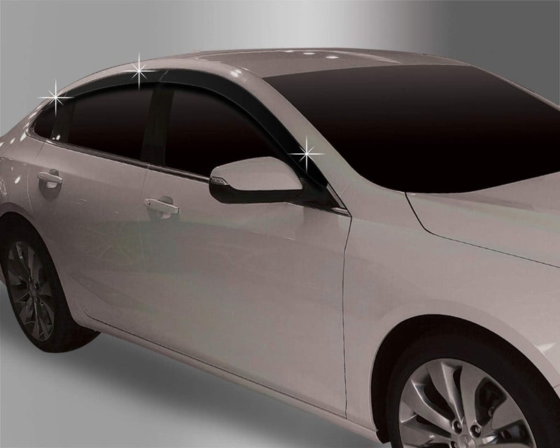 AUTO CLOVER Dark Smoked Side Window Vent Visor 6 Piece Set for Chevrolet Malibu 2016-2019 - Image 4