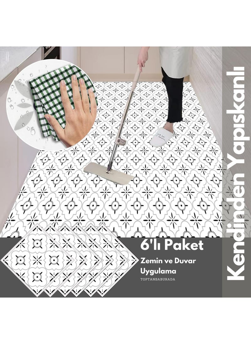 Technosmart 6PCS 20CM×20CM Self Adhesive Wall Covering Kitchen Bathroom PVC Sticker Decoration  - Image 5