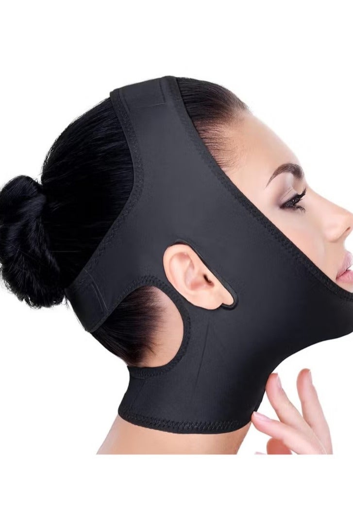 Post Surgery Neck and Chin Compression Wrap Bandage, Face Slimmer, Jowl Tightening, Neck Coverage, Chin Lifting Strap for Women - Image 1