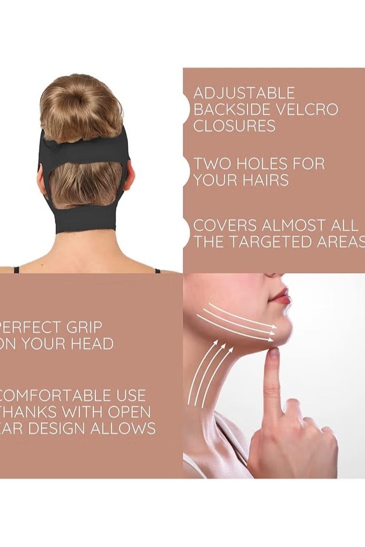Post Surgery Neck and Chin Compression Wrap Bandage, Face Slimmer, Jowl Tightening, Neck Coverage, Chin Lifting Strap for Women - Image 4