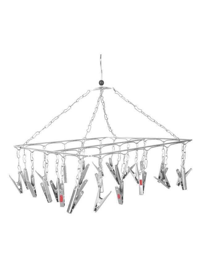 Hazel HAZEL Cloth Hanger with 23 Clips and Stainless Steel Clip, 30 X 30 Centimeters  - Image 1