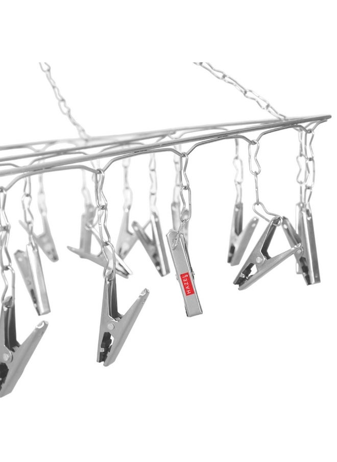 Hazel HAZEL Cloth Hanger with 23 Clips and Stainless Steel Clip, 30 X 30 Centimeters  - Image 5