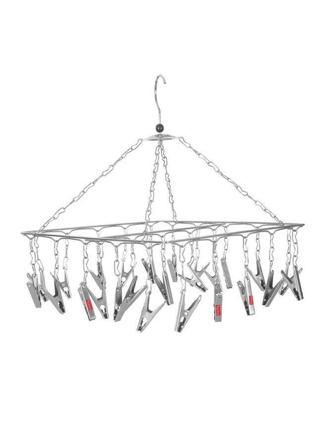 Hazel HAZEL Cloth Hanger with 23 Clips and Stainless Steel Clip, 30 X 30 Centimeters  - Image 3