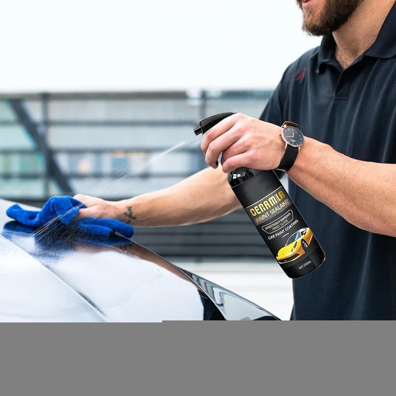 Car Wax Ceramic Coating,Hydrophobic Detailing Restorer | 250ml Dust-Proof Car Cleaning Agent - for Truck Vehicle Sedan Scooter SUV RV Motorcycle Outdoor Garage Road Trip - Image 2