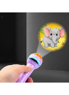 MANAKI ENTERPRISE MANAKI ENTERPRISEMini Slide Projector Flashlight Torch Kids Projection Light Toy Slide Flashlight Lamp Education Learning Night Light Before Going to Bed Projector Torch Random Slides  - Image 2