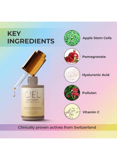 CIEL Anti-Ageing Night Repair Serum For Smoother, Younger Skin Collagen Boosting Hydrating Wrinkle Minimising Treatment 100% Vegan, For All Skin Types 30Ml  - Image 4