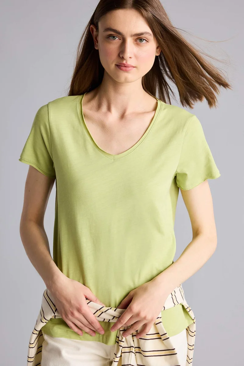 DeFacto Regular Fit V-neck Basic Short Sleeve T-Shirt
