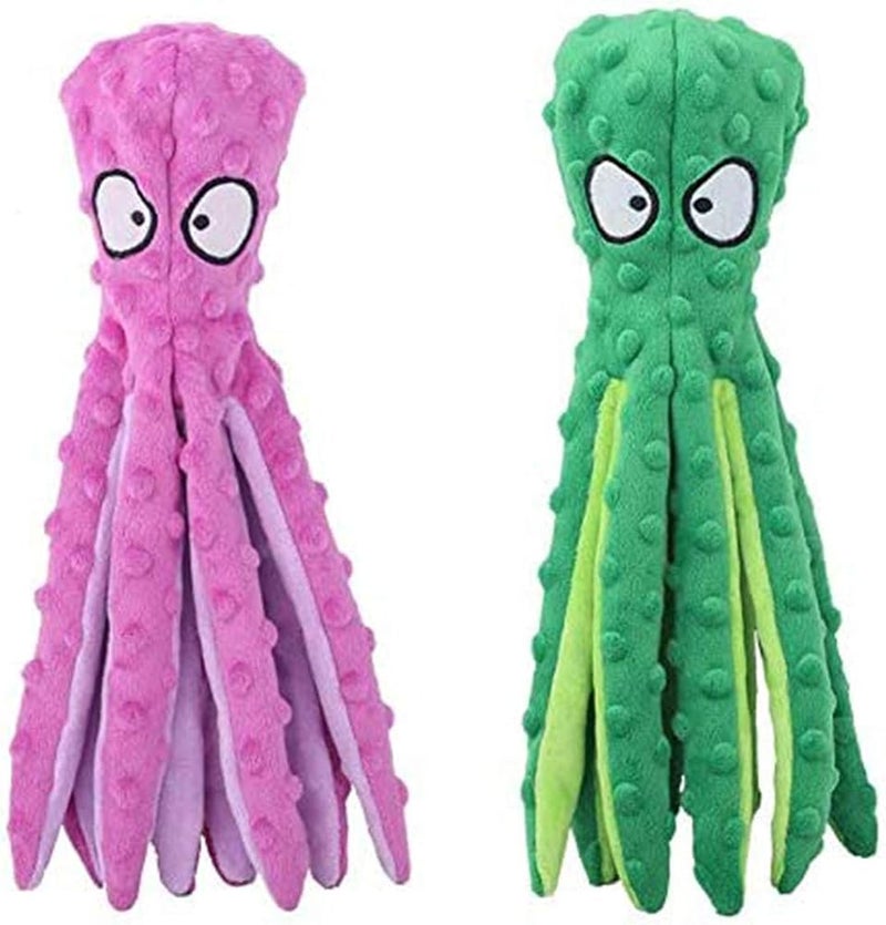 Cozy Octopus Dog Toys Interactive Plush Pet Squeaky Toy for Small and Medium Dogs Soft Cute Durable Bite Sounding Plush Squeaky Octopus Dog Educational Toy for Puppy Teething Chew Toys - Image 1